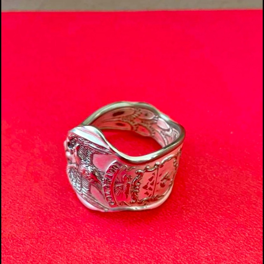 Victorian Silver Plated Spoon Ring